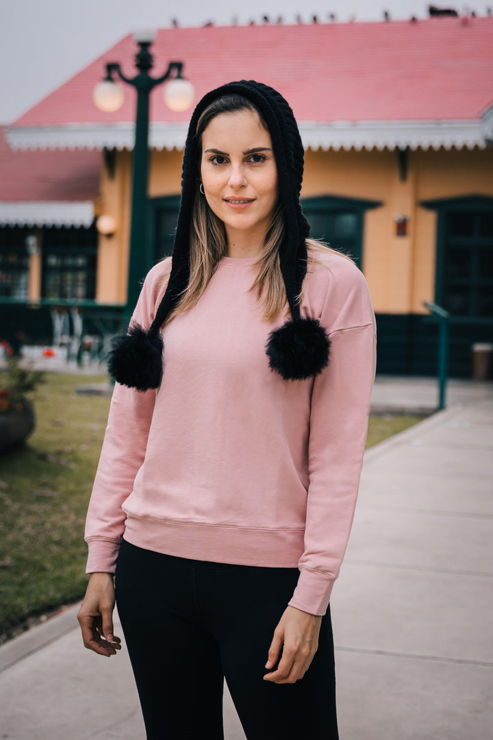 Cotton Clouds Sweatshirt - Pale Rose