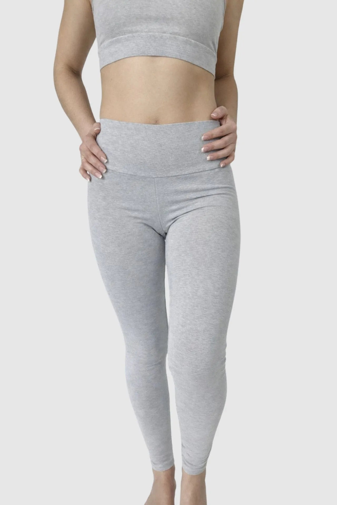 Organic Cotton Leggings 28" Grey
