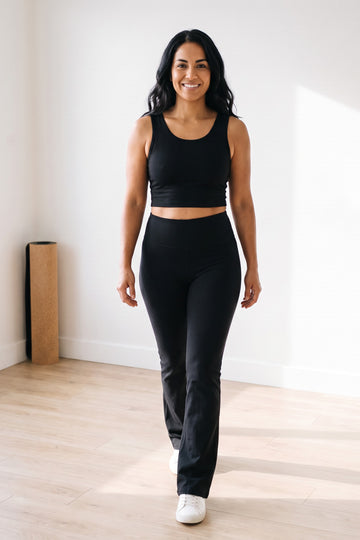 Soutien-gorge / débardeur en coton bio noir