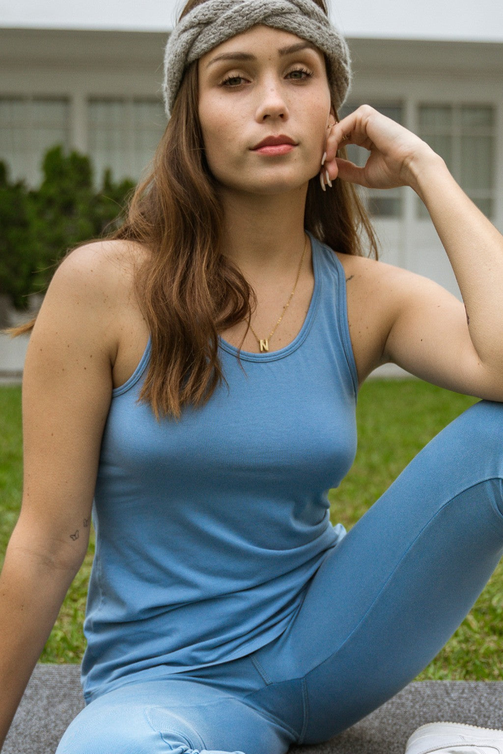 Racerback Tank Top mit Steinen der Anden