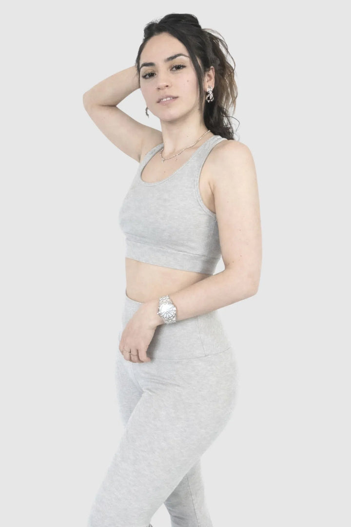 Organic Cotton Leggings 28" Grey