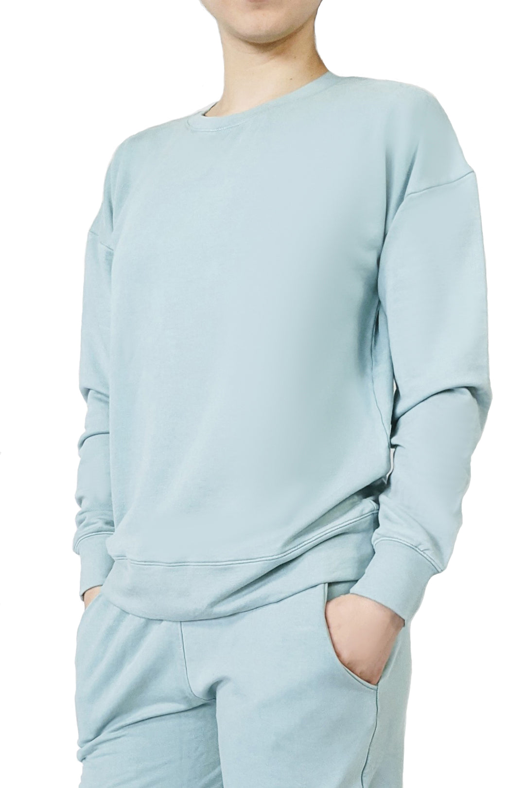 Cotton Clouds Sweatshirt - Light Aquamarine
